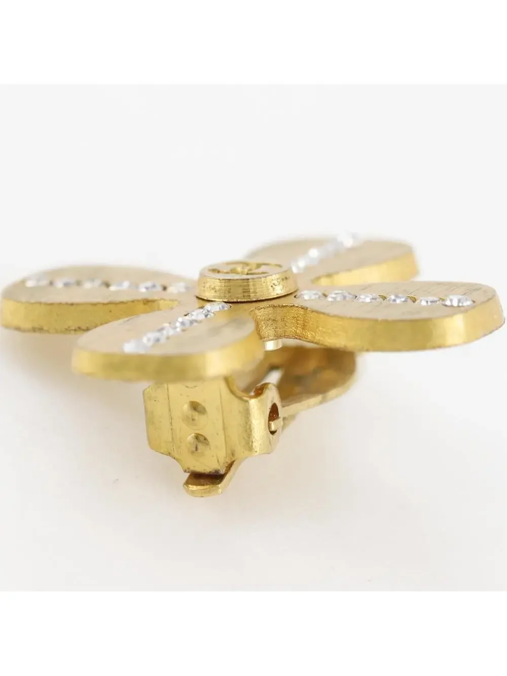 Chanel Cc Logo Clover Clip-On Earrings #327494C62B